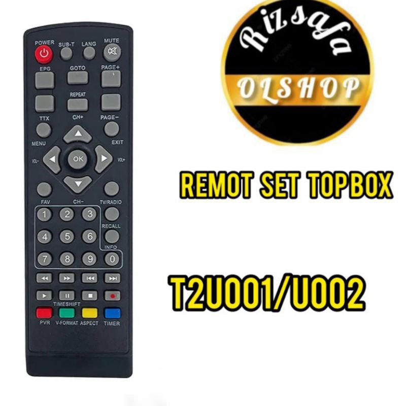 remot set top box T2U001/U002