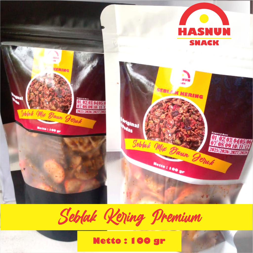 

Seblak Kering Premium Bumbu Kacang Rasa Pedas Dan Original Kemasan 100 gram