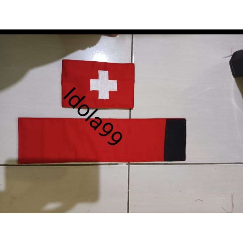 ban lengan bordir / ban lengan panjang / Ban lengan bahan drill / ban lengan pmi pmr medis