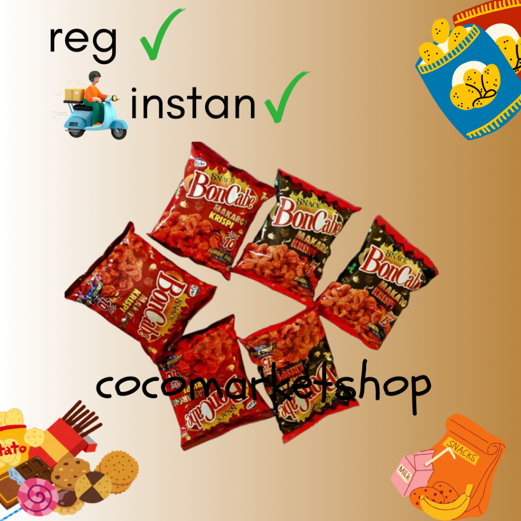

COCOMART - (RENCENG) BON CABE MAKARONI KRISPI 27GR ISI 10PCS