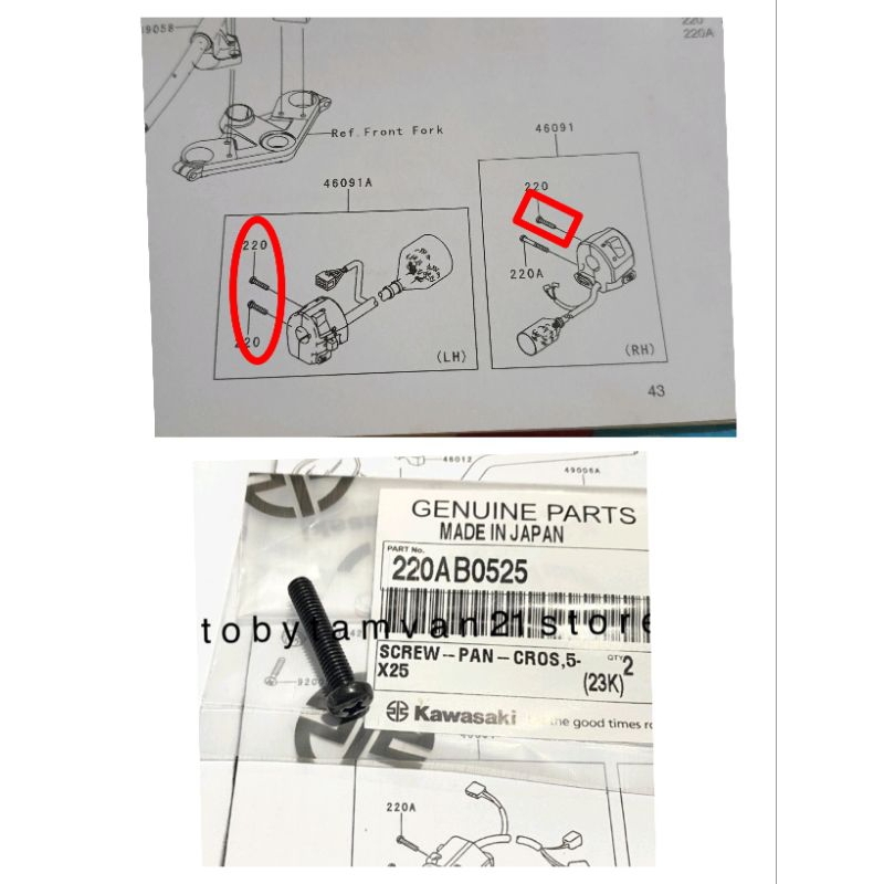 BAUT/BAUD HOLDER SAKLAR NINJA 250 FI Z250 FI NINJA FI 250 ORIGINAL