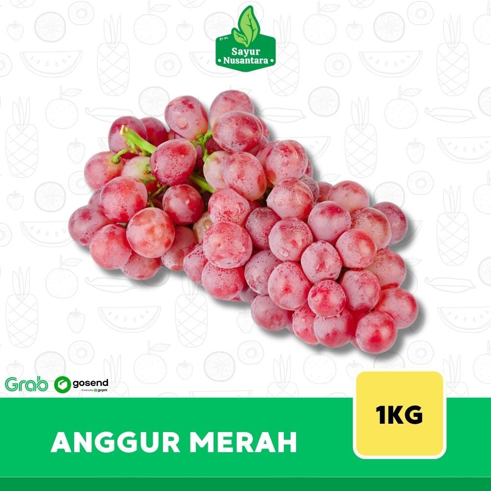 Buah Anggur Merah 1kg - Sayur Nusantara