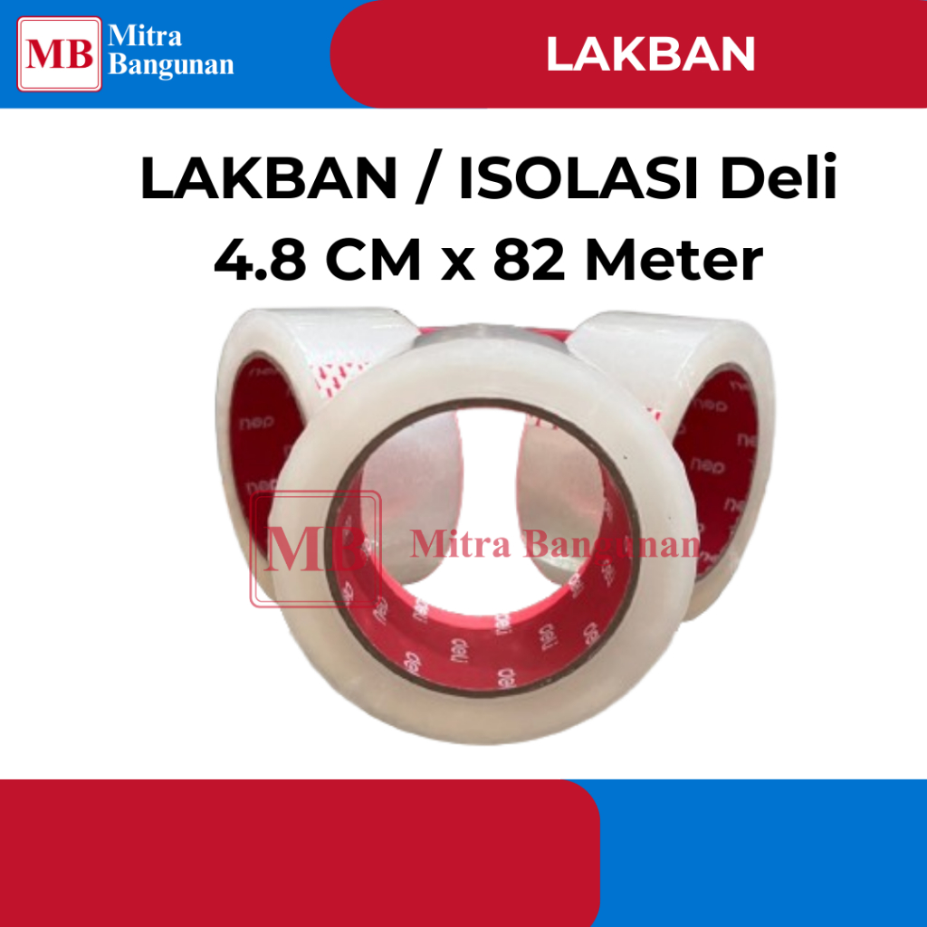 

DELI LAKBAN / ISOLASI BENING 4.8CM X 82 METER