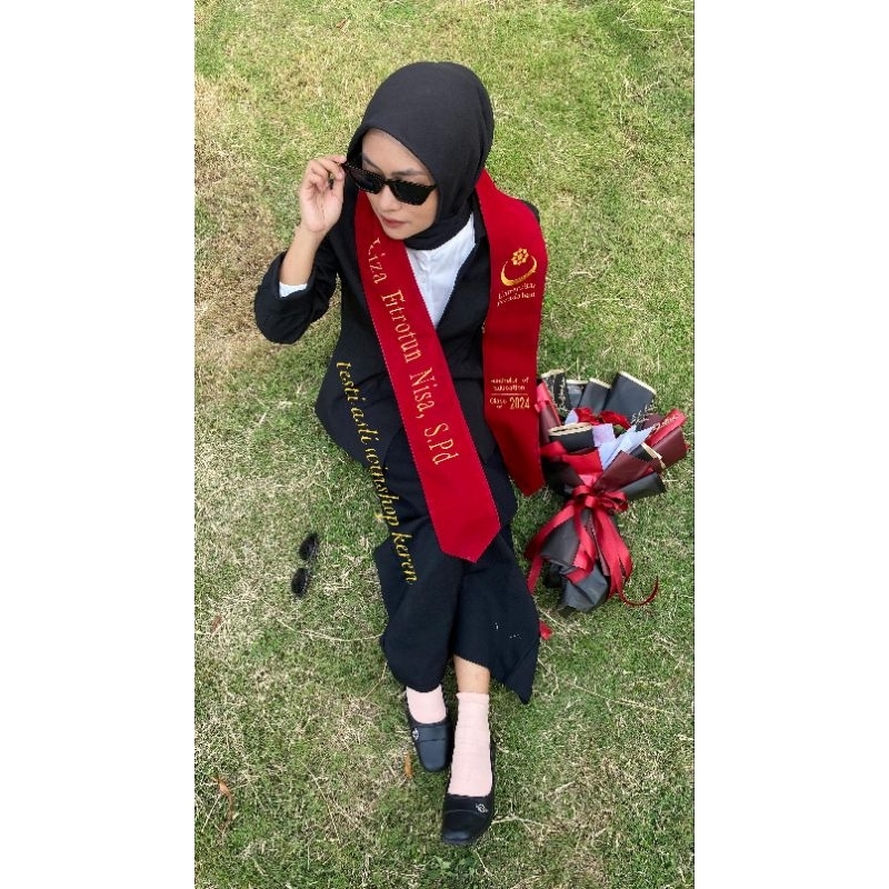 SELEMPANG WISUDA BORDIR SELEMPANG LEHER BORDIR SELEMPANG WISUDA 1 HARI JADI TEBAL TERMURAH