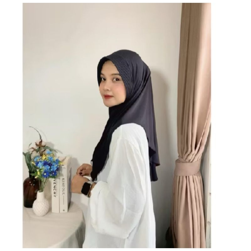 HIJAB INSTAN HUMAIRA JERSEY anti tembem