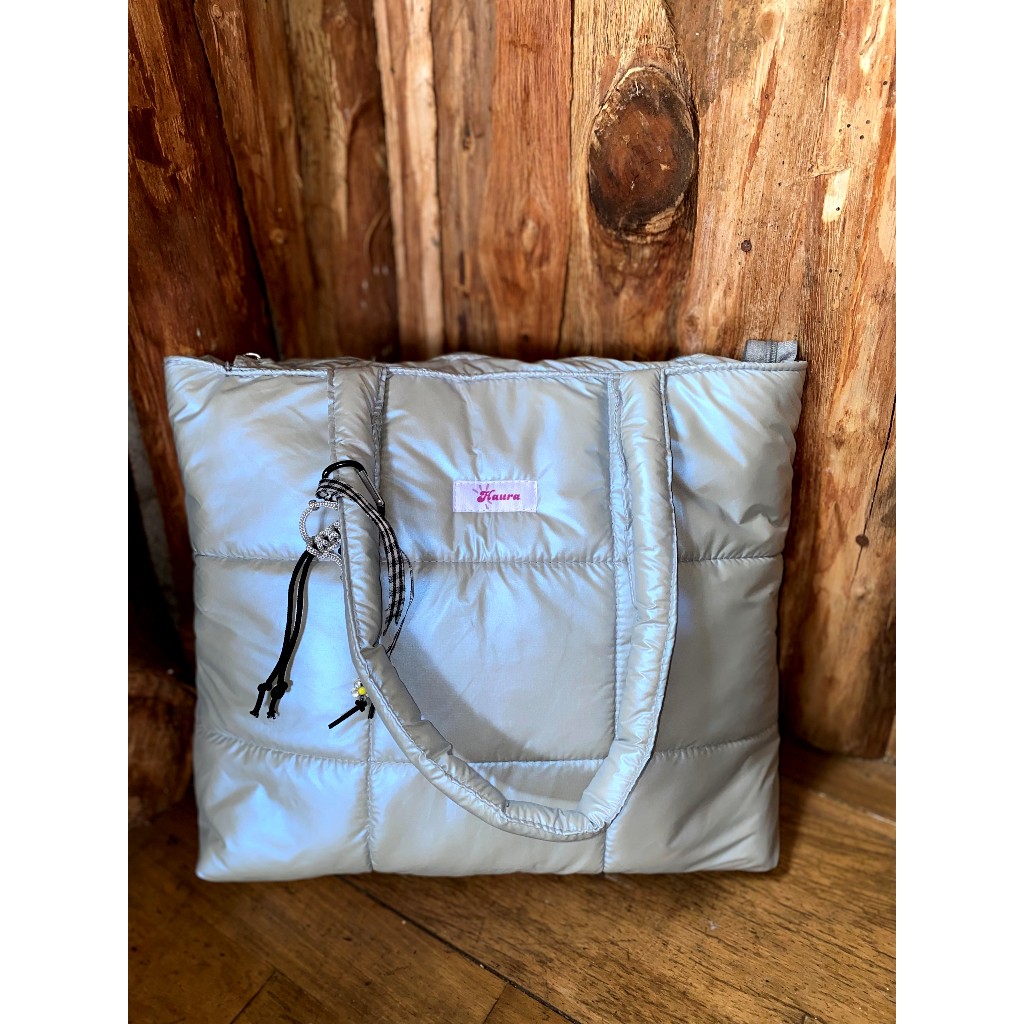 Larissa Tote Bag | Puffy Bag | Tas Wanita | Tas Laptop | FREE GATUNGAN ( Random) ~HAURA