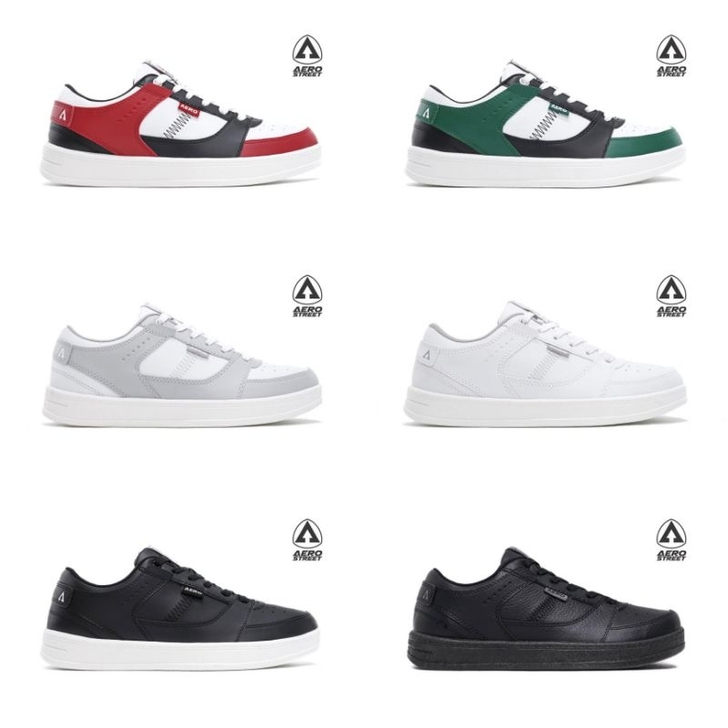 Aerostreet 37-44 Hoops Low 2.0 - Sepatu Sneakers Kasual Pria Wanita 100% Original Aerostreet