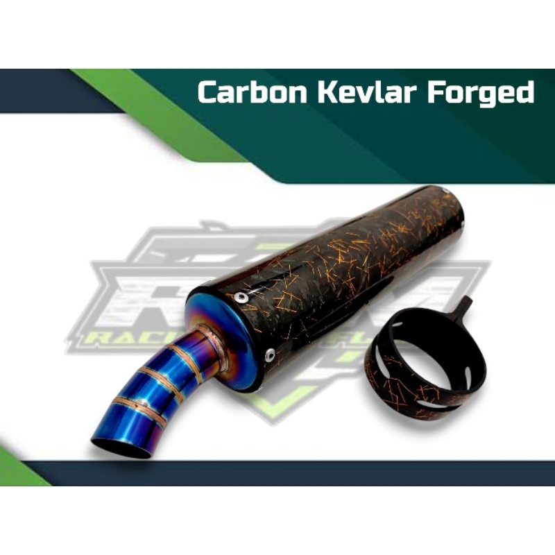 Silincer knalpot all 2tak carbon kevlar forged asli ninja r - ninja rr - ninja ss - satria 2tak - rx