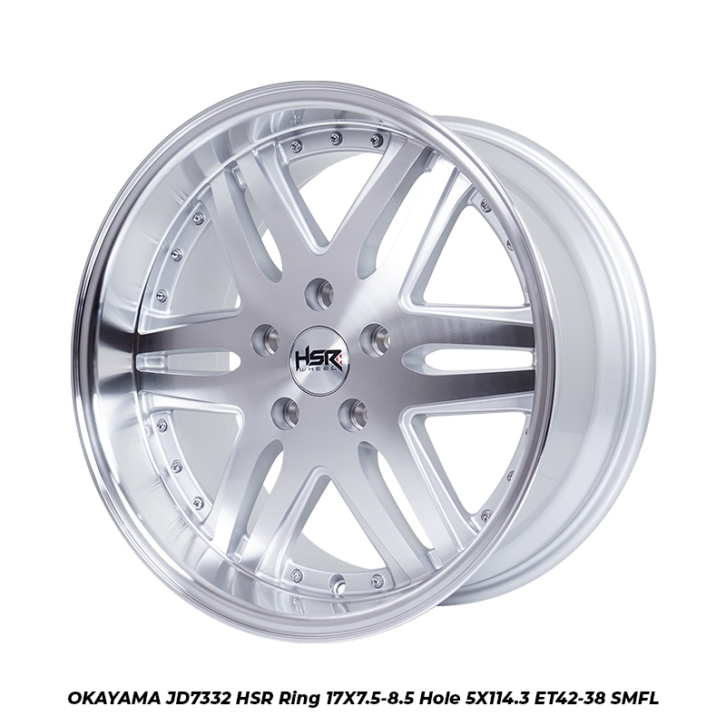 Velg mobil hsr okayama R17 pcd 5x114.3 velg mobil celong