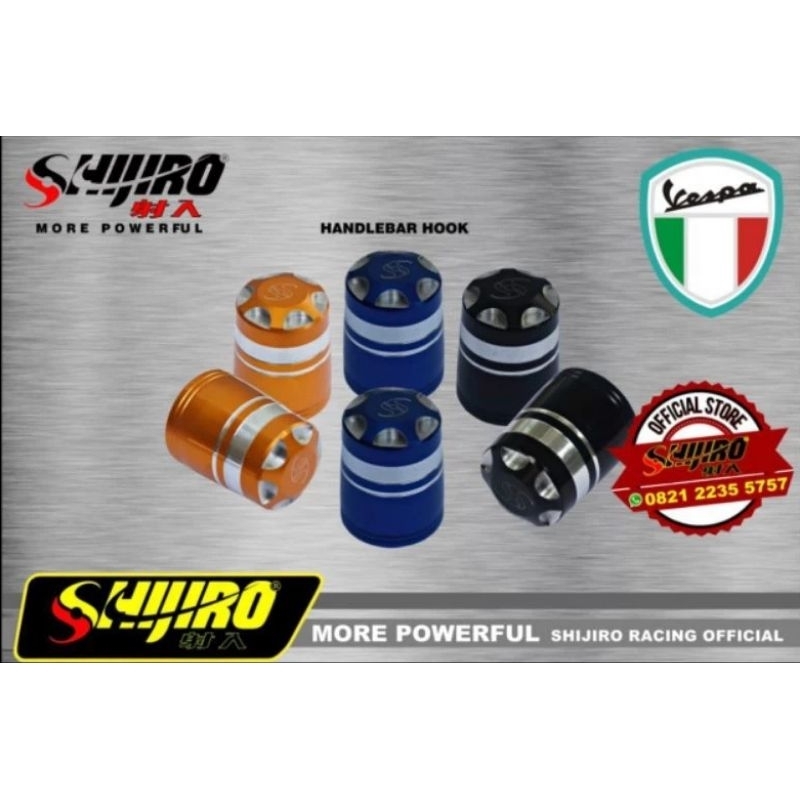 Handlebar Hook/Jalu Stang CNC Vespa Matic SHIJIRO Racing