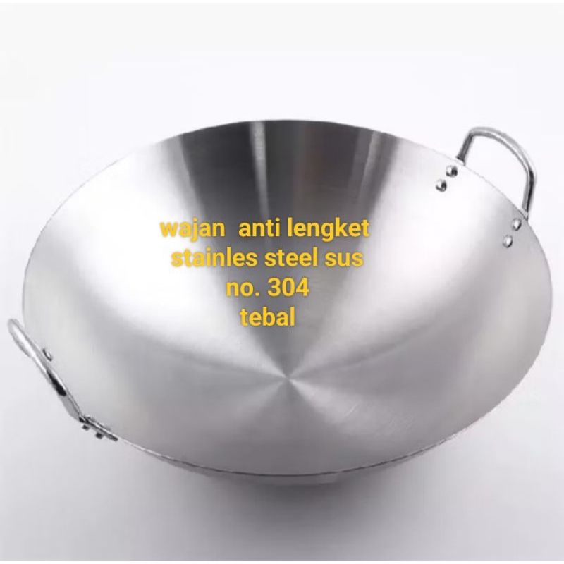 wajan anti lengket 60 cm stainles steel besar jumbo