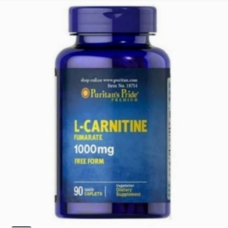 PURITANS PRIDE L CARNITINE 1000MG 90 CAPLETS PURITANS PRIDE L CARNITINE 100MG ASLI ORIGINAL USA