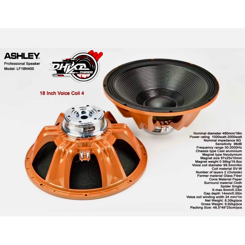 SPEAKER ASHLEY NEO 18N400 / Speaker Ashley N18400 original / Speaker Ashley 18N400 neo