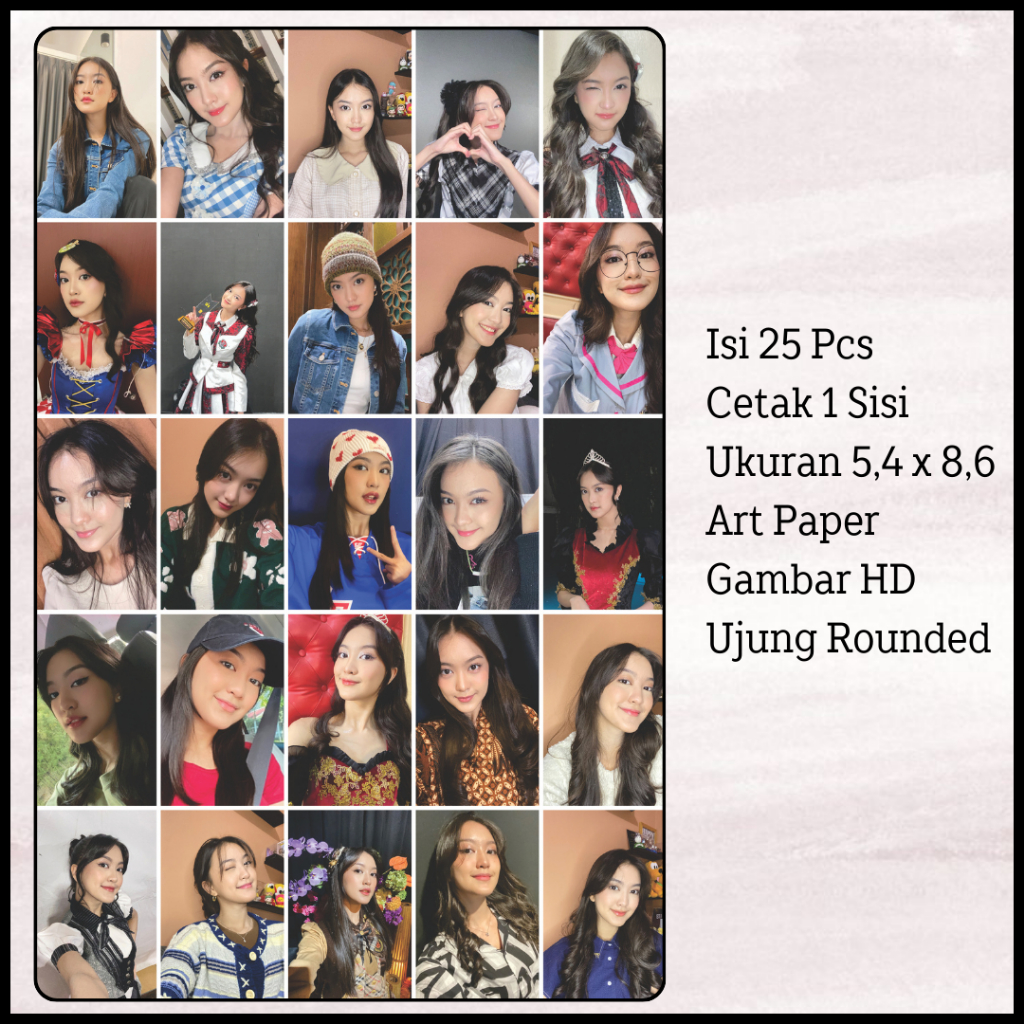 Photocard Greesel JKT48 25 pcs, PC Greesel JKT48 1 Sisi,Selca Greesel Jkt48