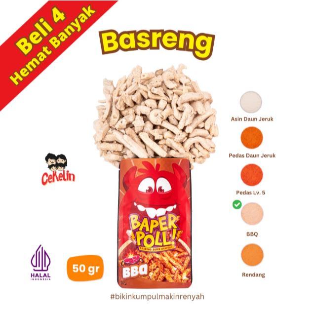 

Cemilan Basreng Rasa BBQ- Isi 50gr