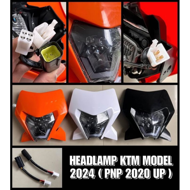 HEAD LAMP KTM LED MODEL 2024 2025 NEW PNP 2020 UP BILED MOTOCROSS HEADLAMP BATOK LAMPU MOTOR TRAIL
