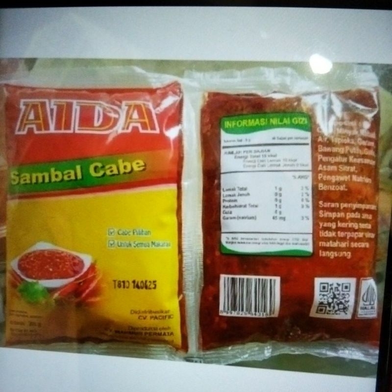 

CHILI OIL/ SAMBAL CABE INSTAN MERK AIDA 200GR