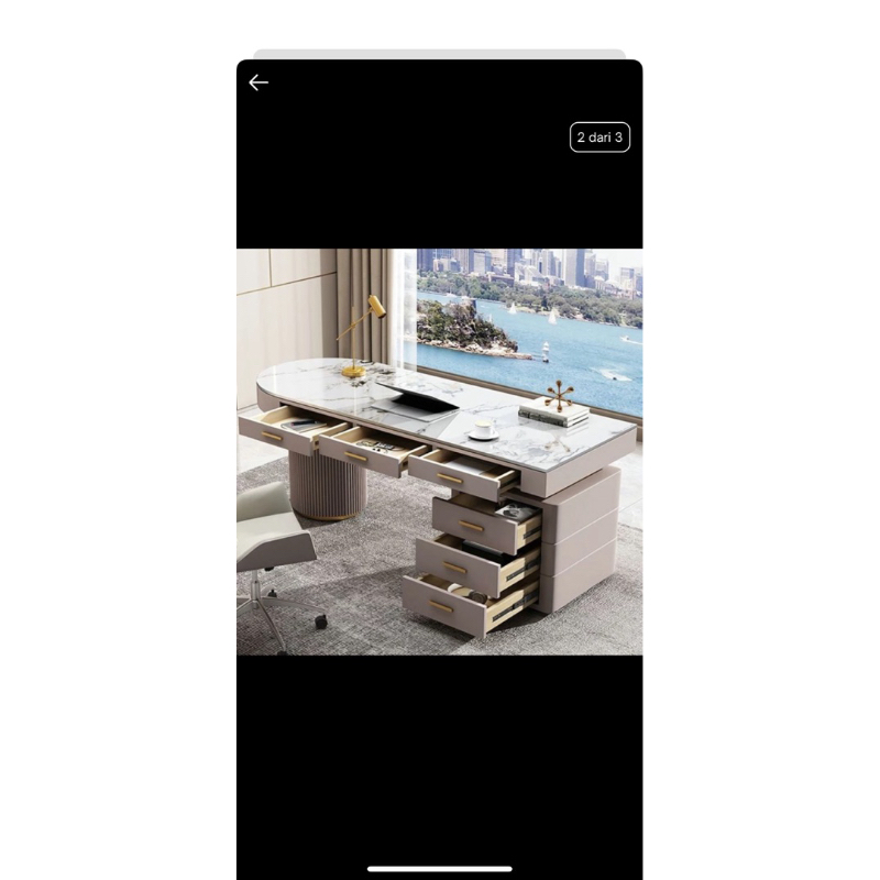 meja kerja marmer meja kerja minimalis modern