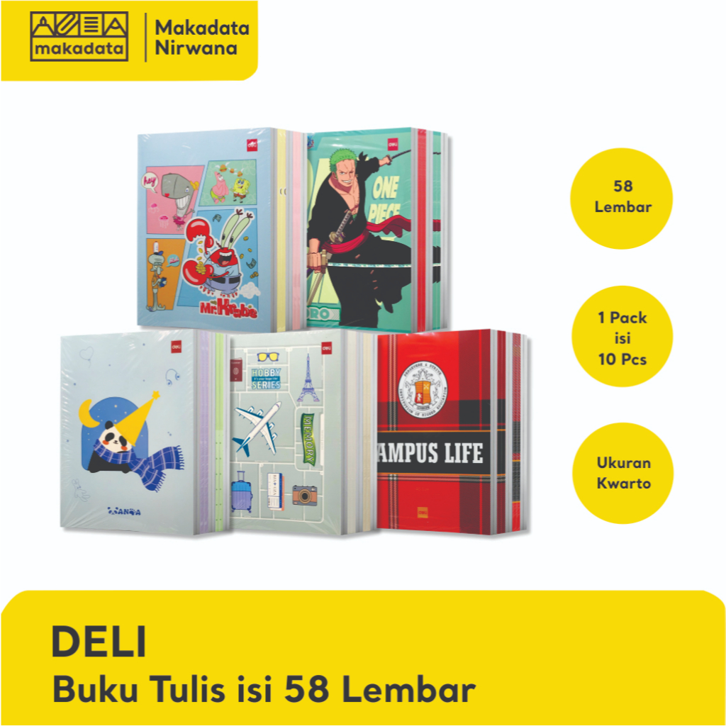 

DELI BUKU TULIS ISI 58 LEMBAR (1 PACK)