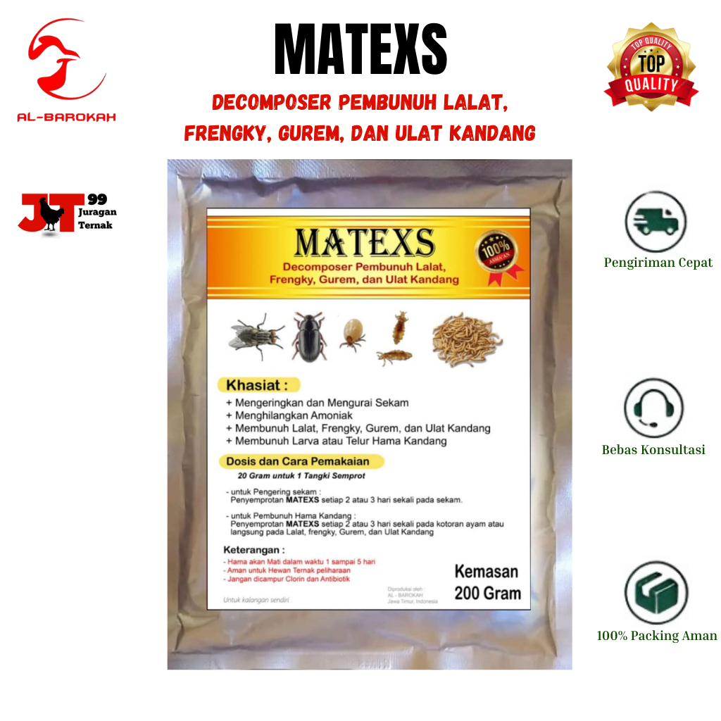 MATEXS racun lalat gurem kutu ulat kandang obat lalat pembunuh lalat decomposer sekam II Pengering d