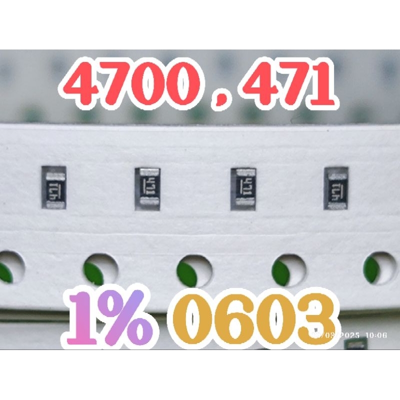 10pcs Chip resistor smd 4700 471 size 0603 470ohm 470 ohm