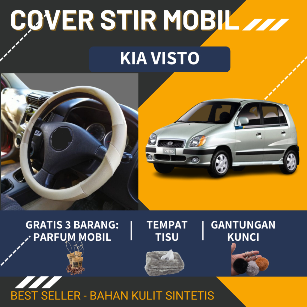 Cover Stir Sarung setir Mobil Kia Visto