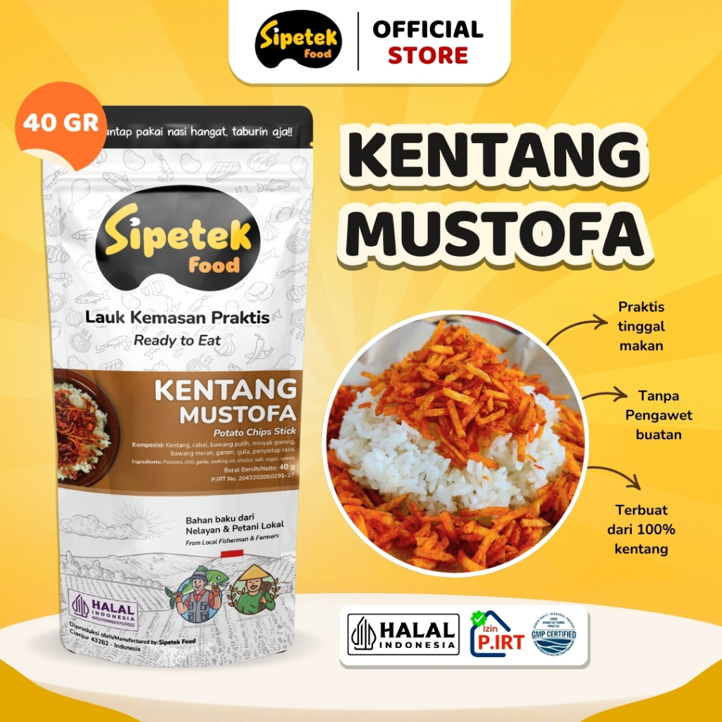 

Sipetek - [Spesial] Kentang Mustofa Pouch 40gr Pedas Manis