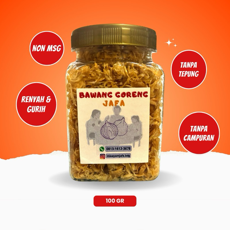 

Bawang Goreng Premium 100gr (Asli Sumenep Tanpa Tepung)
