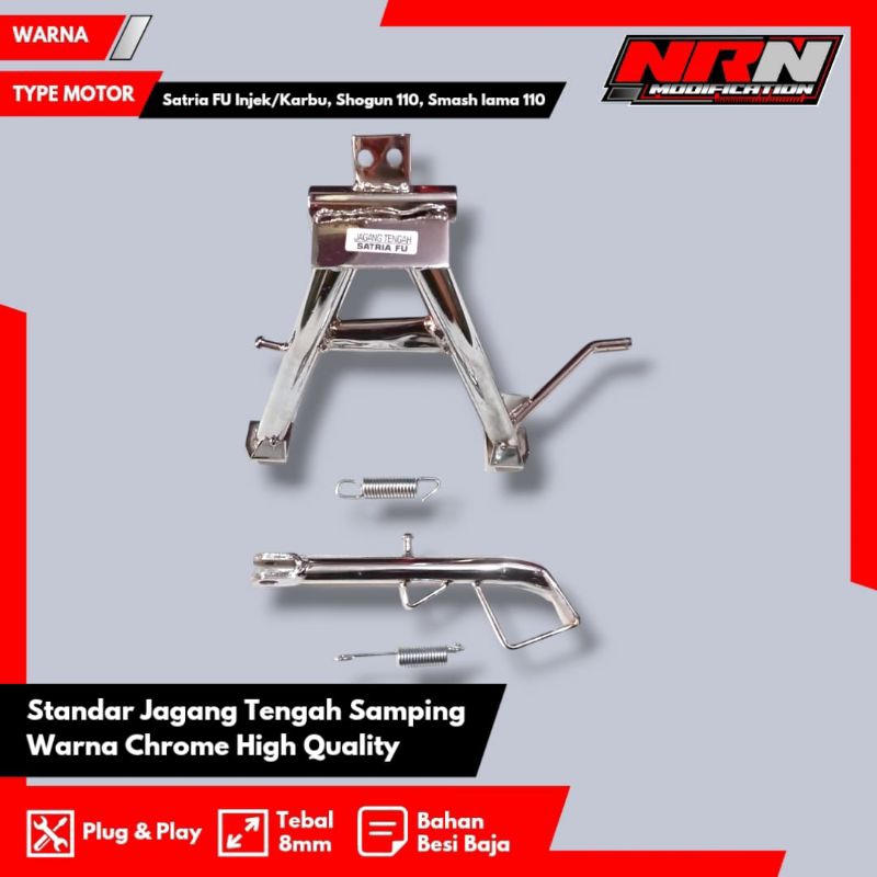 Standar Tengah Satria FU Injek, Satria FU Karbu, Shogun 110, Smash lama 110 Set Standar Samping Satr