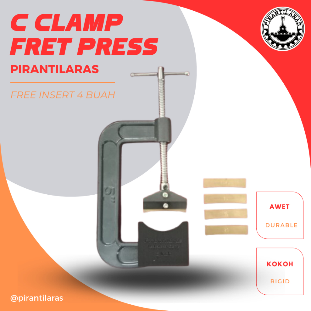 C Clamp Fret Press Guitar Caul Besi