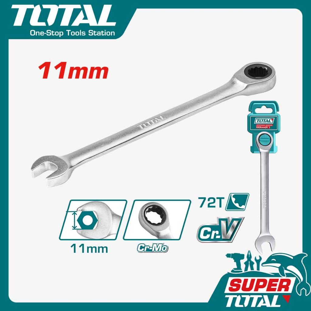 TOTAL Kunci Ring Ratchet / Ratchet Spanner TCSPAR111