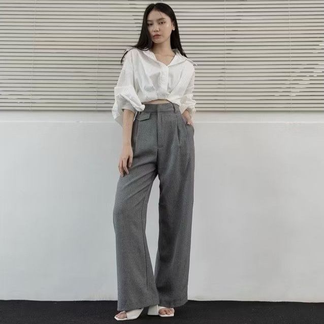 ORO Pants - Celana Wanita Highwaist Anti Kusut - Loose Pants Kulot Stylish