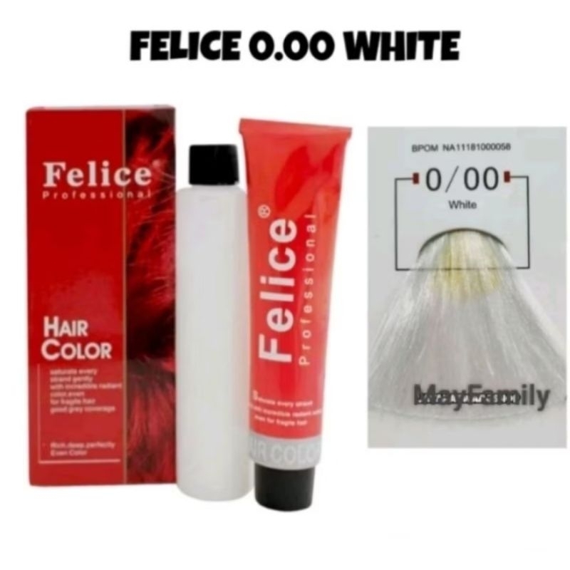 Felice 0.00 white bleaching rambut putih