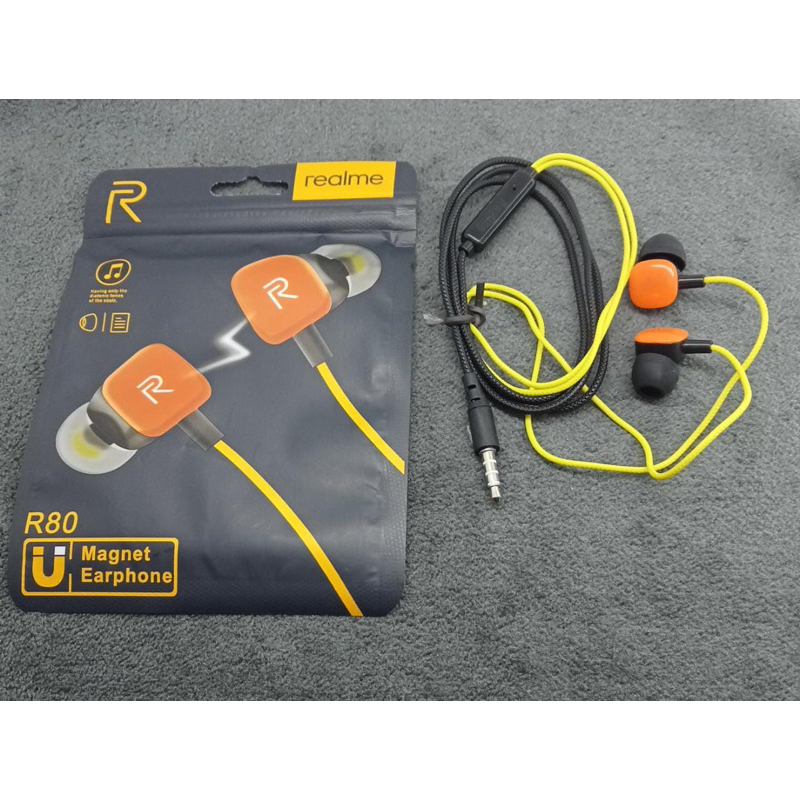 Handsfree REALME BUDS R80 / headset handsfree earphone REALME BUDS R80 with MIC extra bass