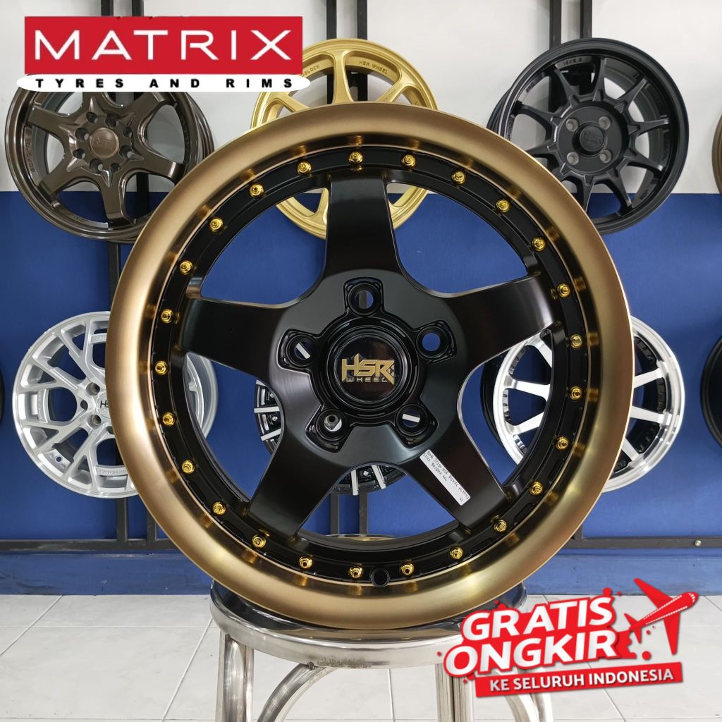 VELG MOBIL RING 15*6,5 HOLE 5X114,3 VELG RACING HSR TYPE BOB