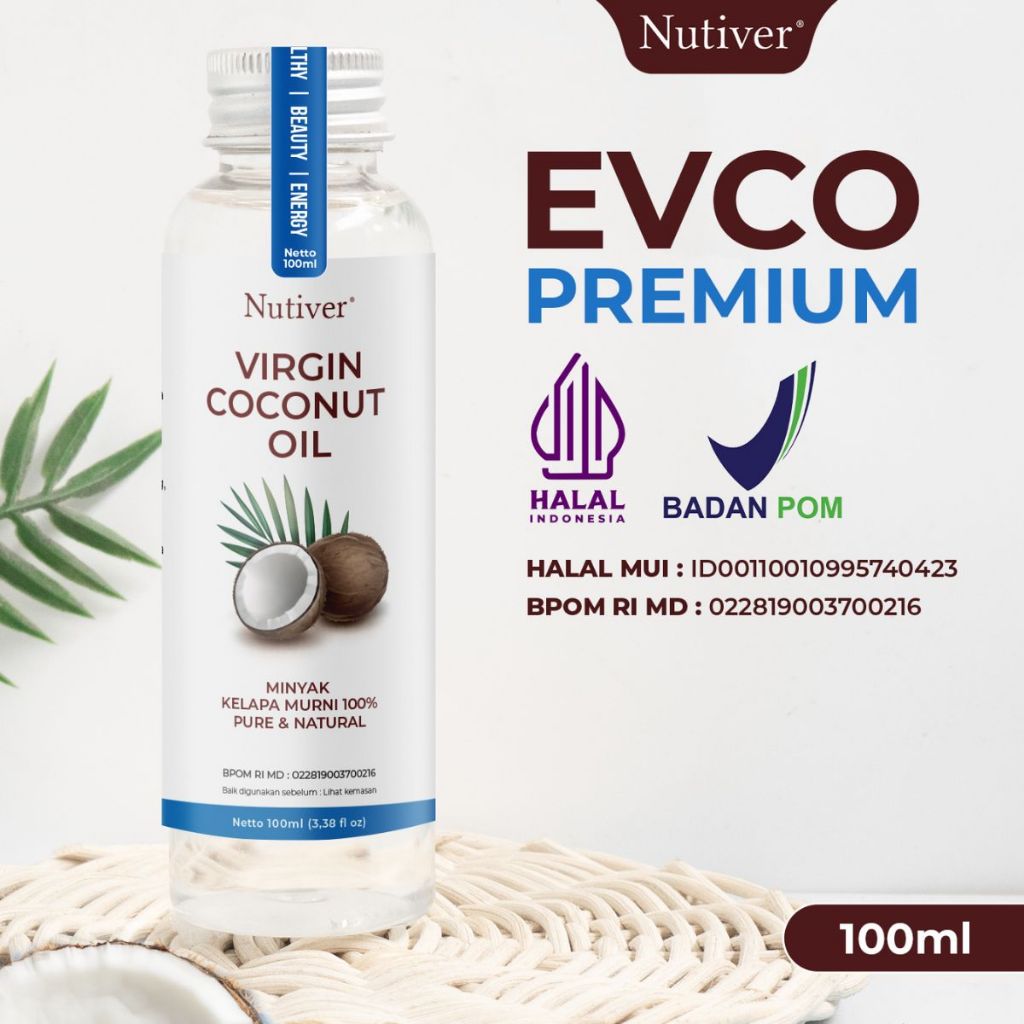 

NUTIVER Virgin Coconut OIL 100ml - VCO Minyak Kelapa