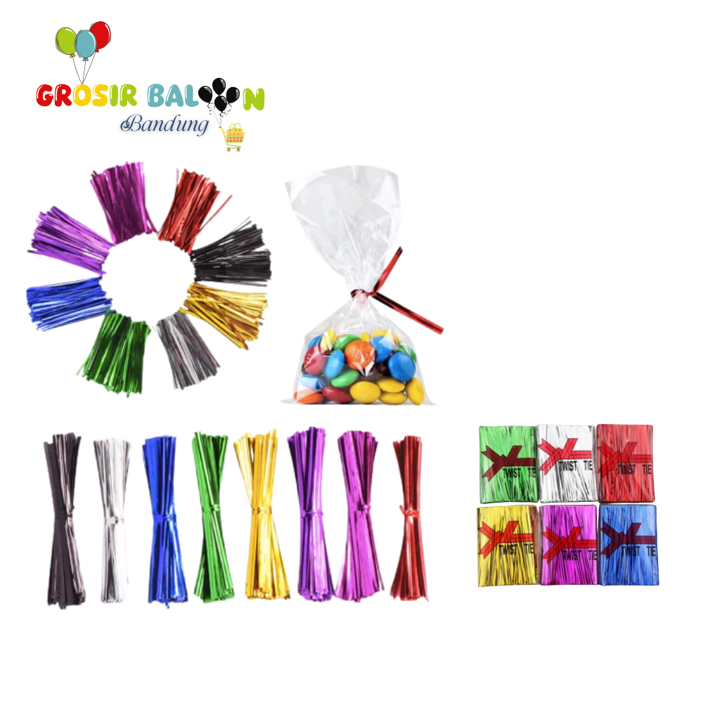 

Pita Kawat Pengikat Permen 8 cm Kawat Lilit Plastik Snack 1 pack isi 800