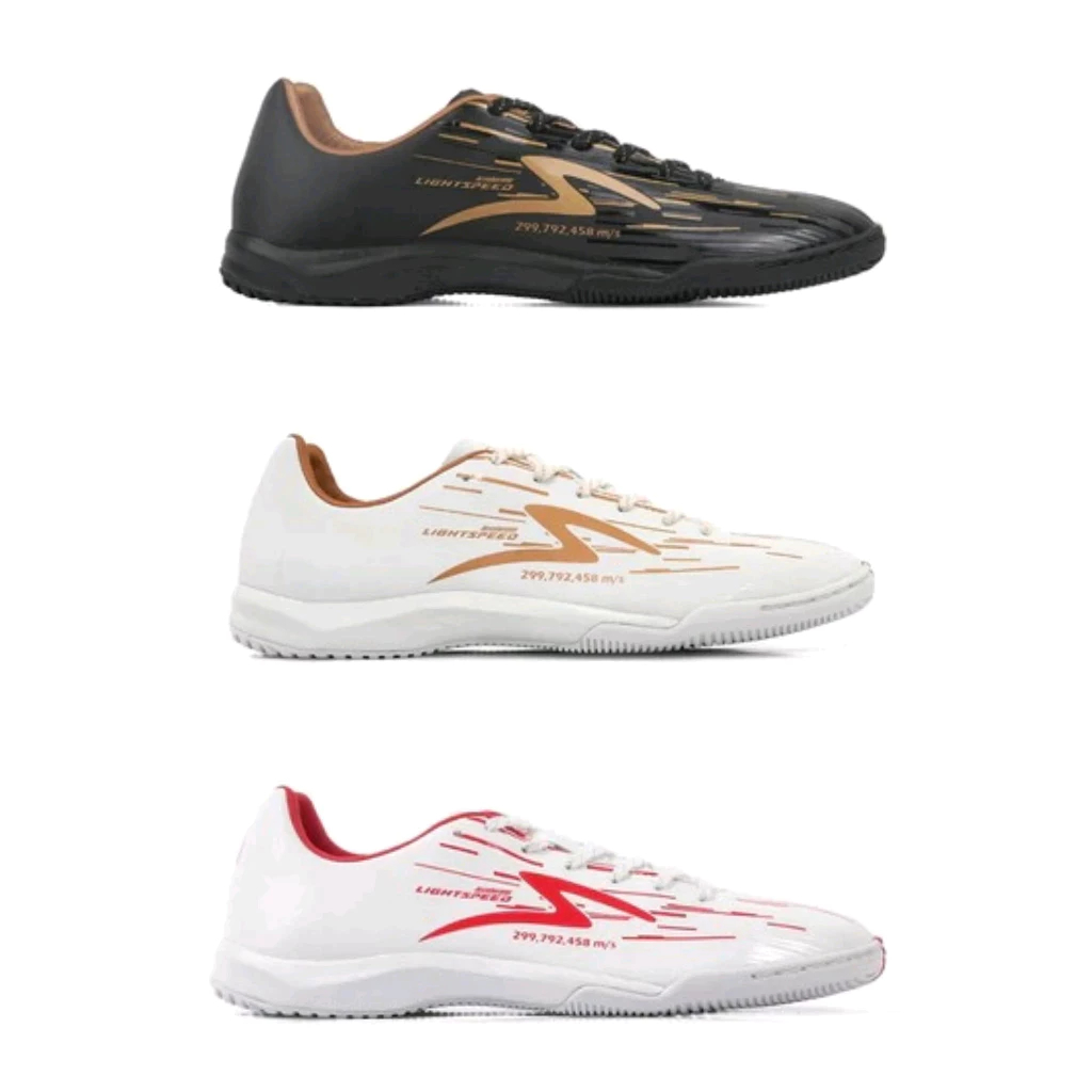 Sepatu Futsal Specs Lightspeed Reborn Size 28-45 Sepatu LightSpeed Hitam dan Putih Terbaru
