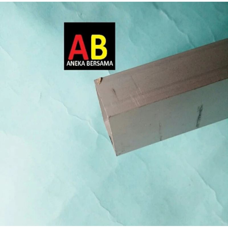 Hollow Aluminium 25.4mm x 38.1mm silver Panjang 199.5cm