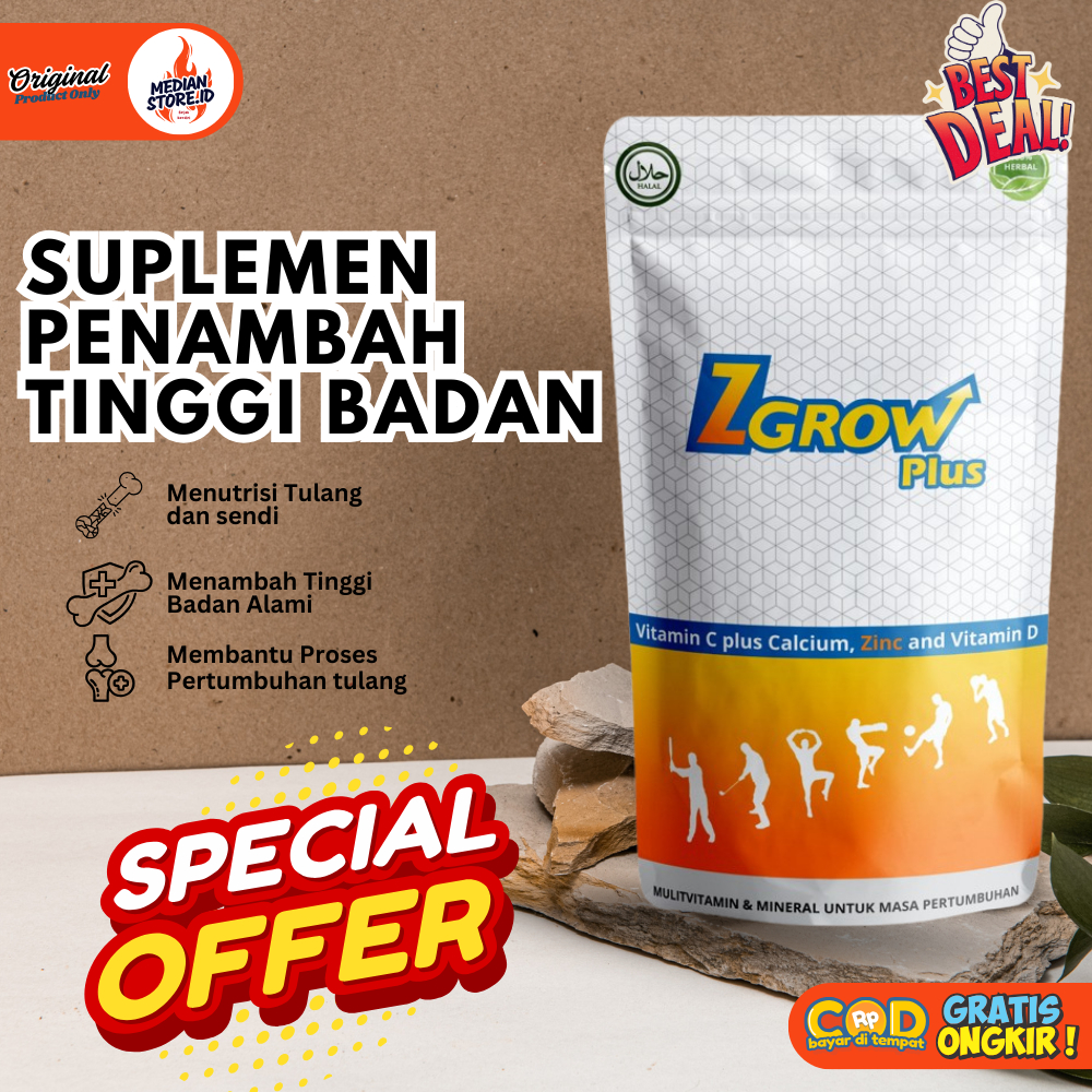 

SUSU PENINGGI BADAN TINGGI KALSIUM UNTUK ANAK HINGGA DEWASA TERBAIK ZGROW PLUS ORIGINAL