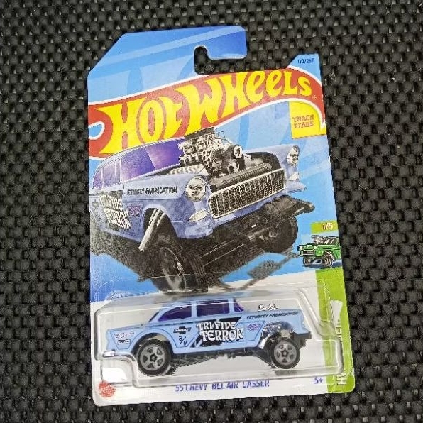 HOT WHEELS 55 CHEVY BEL AIR GASSER BIRU TRI FIVE TERROR HW GASSER