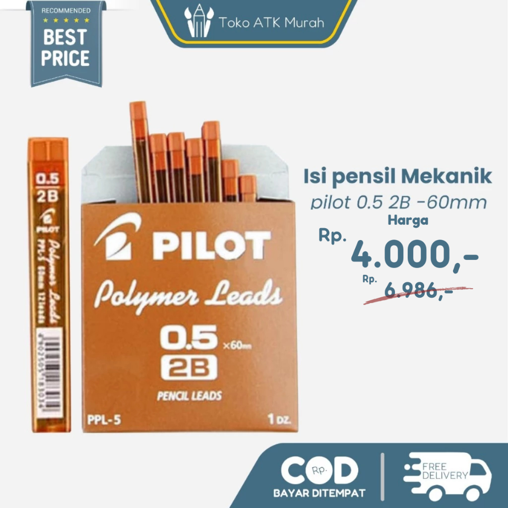 

Isi pensil pilot 0.5 2B -60mm /pensil mekanik/termurah/terlaris