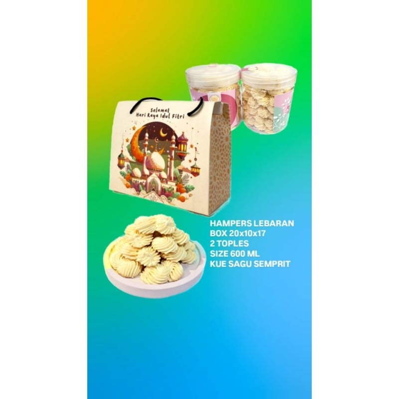

HAMPERS KUE SAGU KEJU LEBARAN 2 TOPLES 600 ML / HAMPERS LEBARAN / HADIAH LEBARAN / BUAH TANGAN