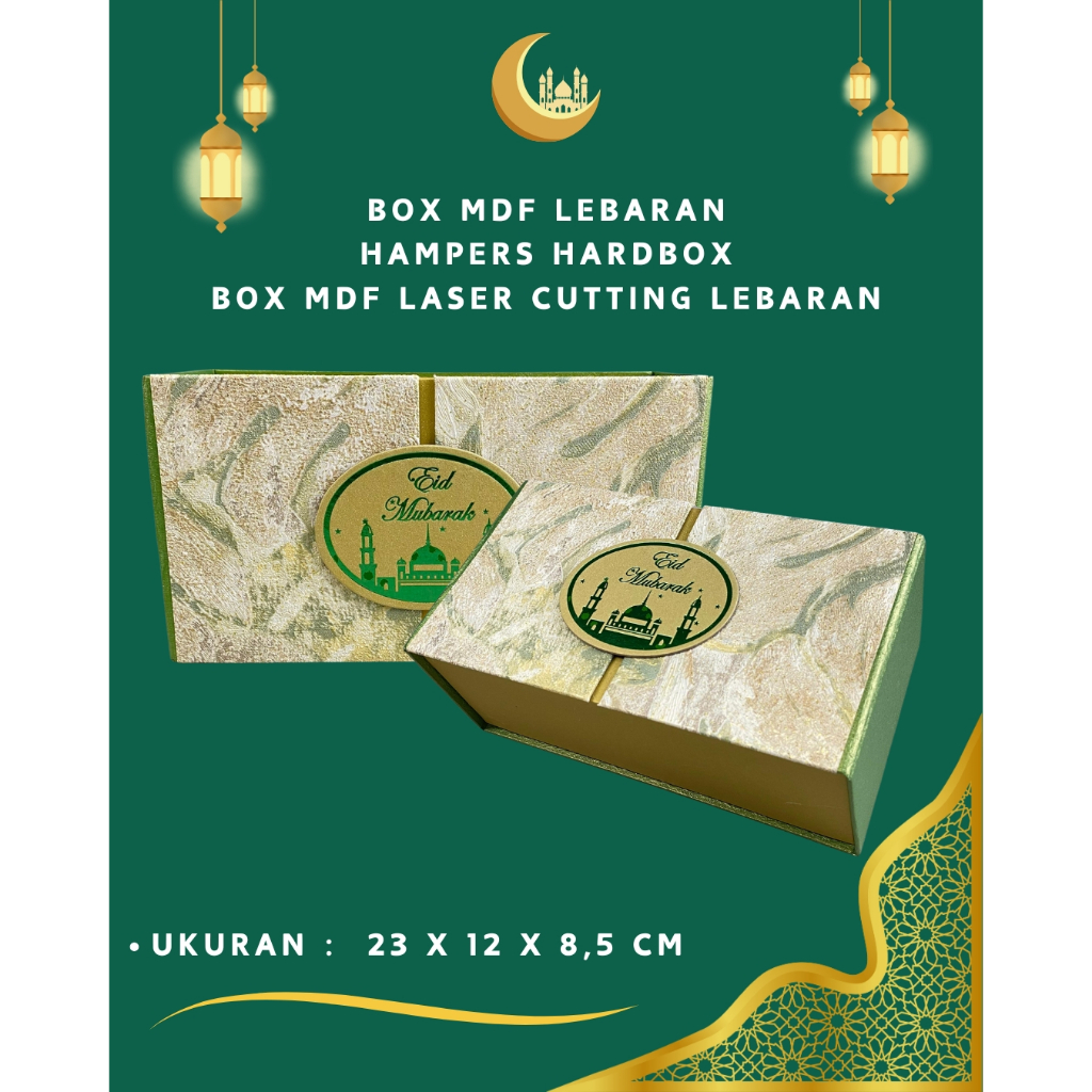 

Gift Box Tempat Kue Lebaran Simpel untuk 2 Toples Kotak 250 gram Hijau
