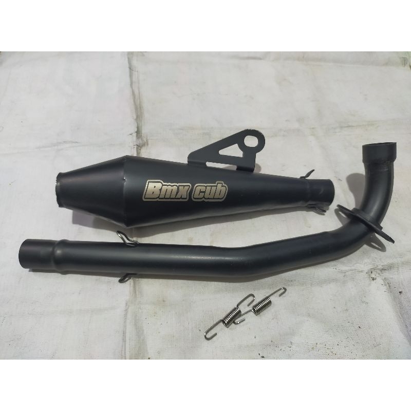 knalpot racing BMX CUB black series, Vega Jupiter smash grand supra blade