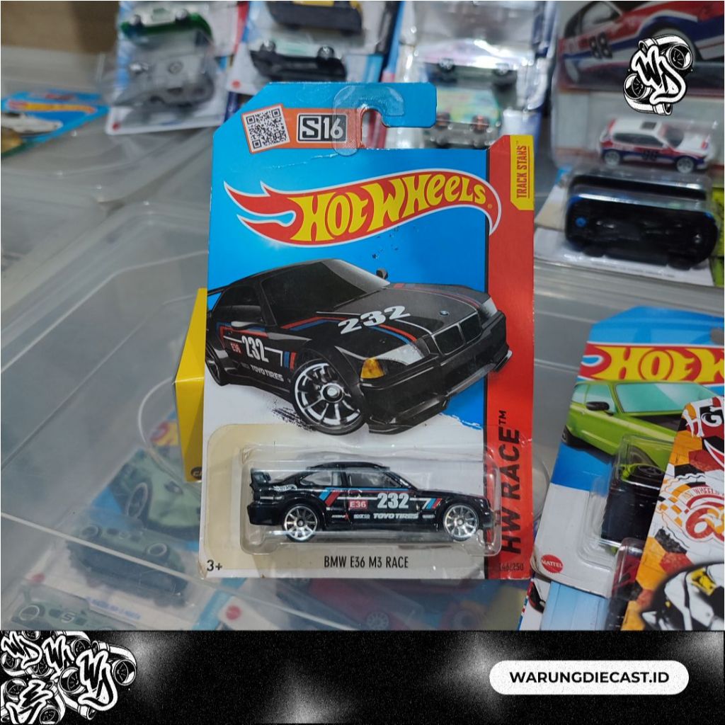 Hotwheels BMW e36 m3 racing hitam
