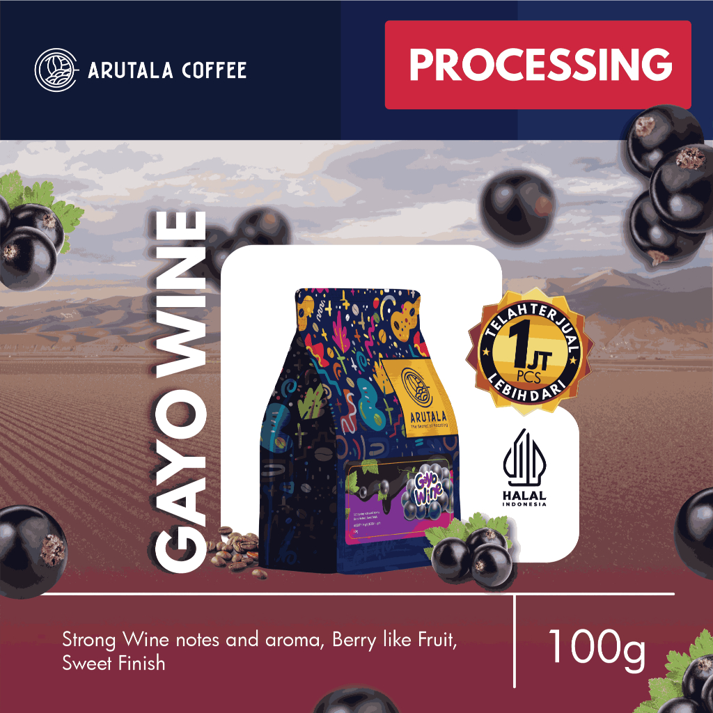 

ARUTALA Kopi Arabika Gayo Wine 100 gram