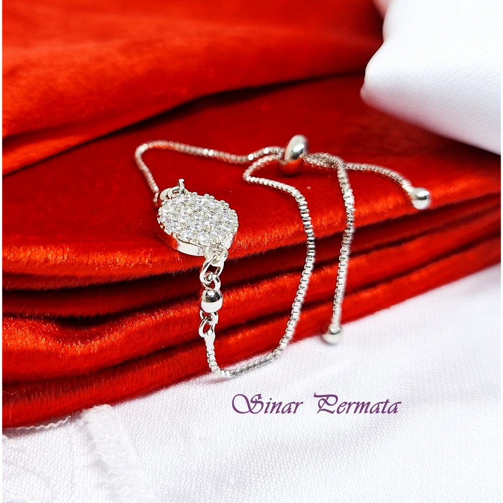 Gelang Tangan Permata Xuping Gelang Serut Silver