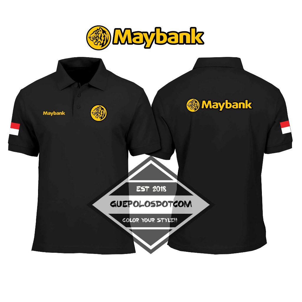 TYPE 01 - POLOSHIRT MAYBANK - Baju Berkerah Bank Maybank - POLO KERAH Maybank - POLO BANK Maybank