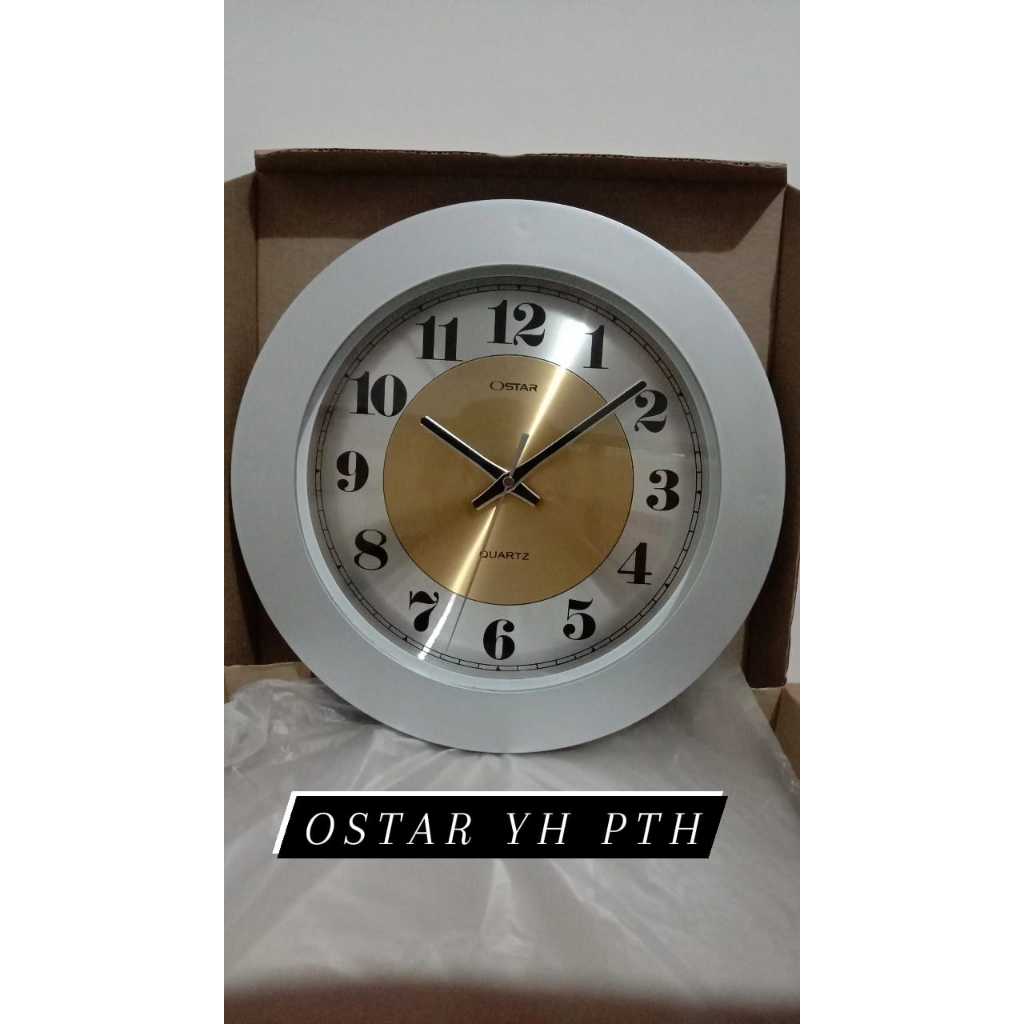 JAM DINDING OSTAR MESIN SILENT ( TIDAK BUNYI )